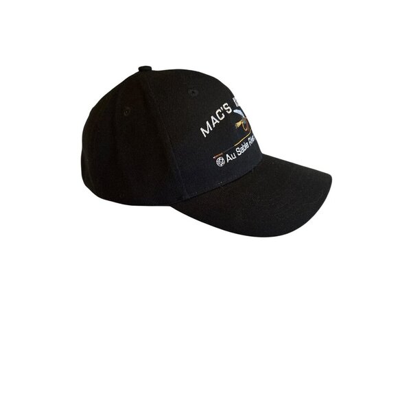 Macs Island Baseball Cap By Falcon Headwear Black Adjustable Strap Cotton Hat Au - Picture 4 of 7